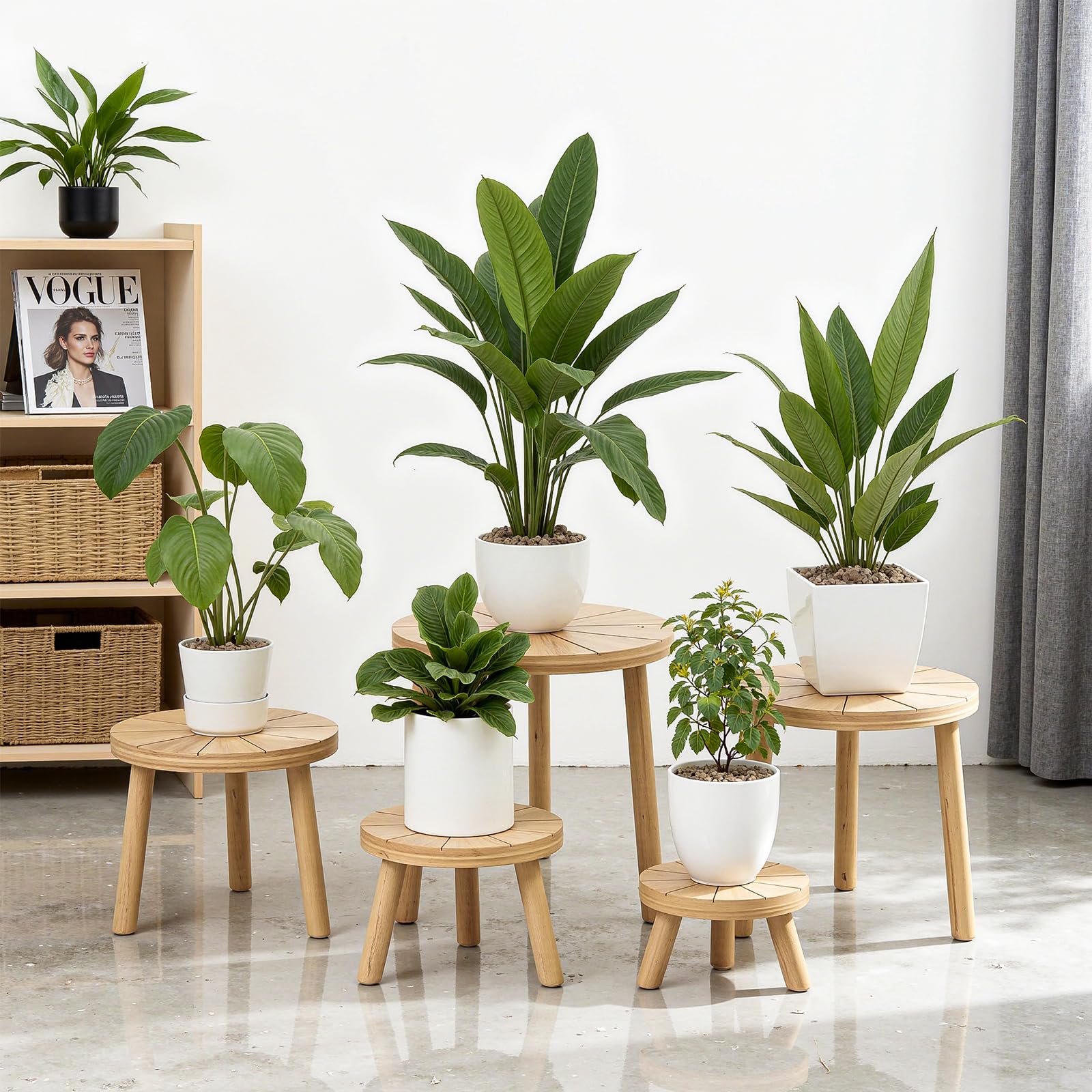 Delma tall stand supporting large ceramic pot benefit: reinforced support for heavier planters