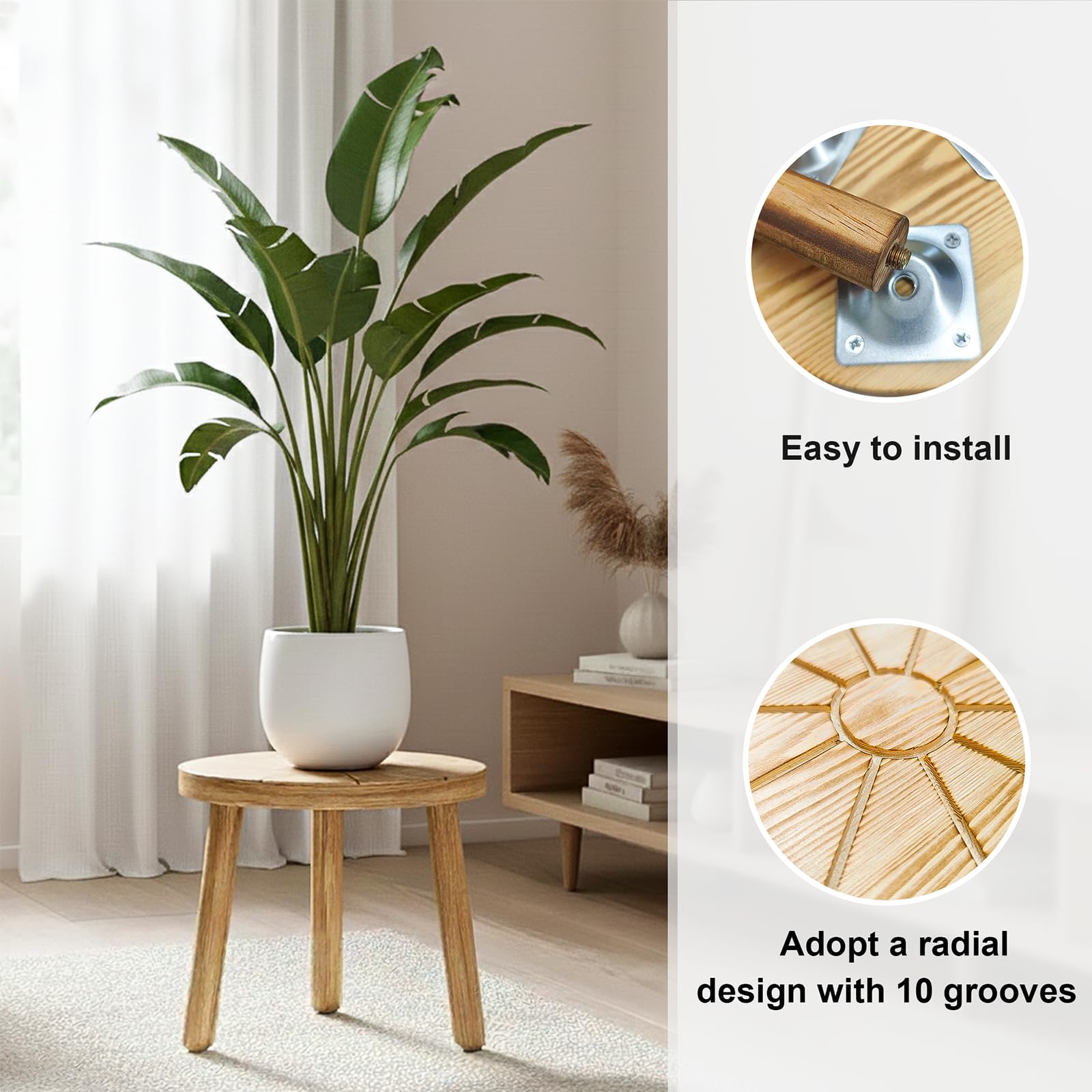 Delma group of five stands arranged by height showing layered styling benefit: depth and variety