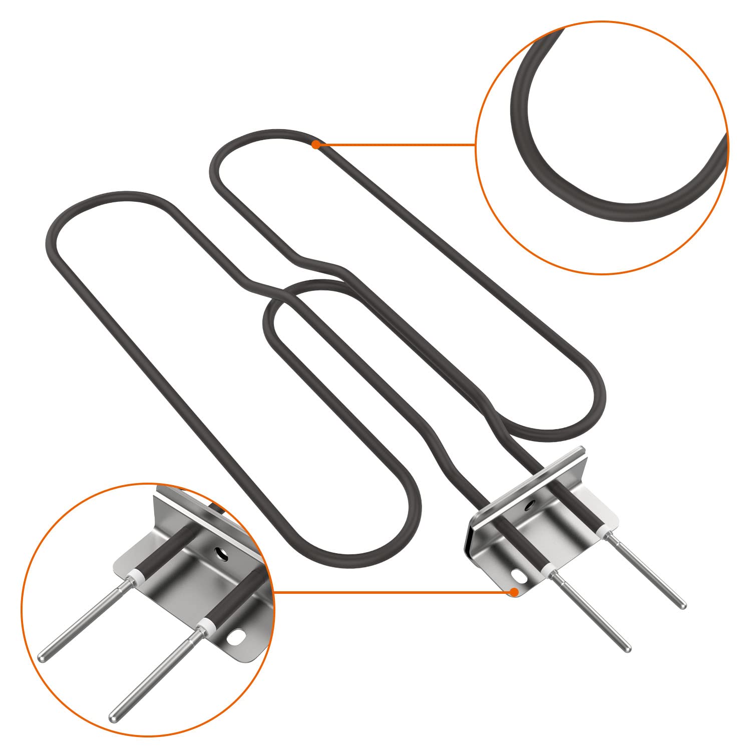 DELSbbq side profile with dimensions showing correct 8 by 15¾ inch fit