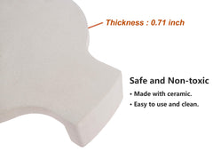 DELSbbq angled detail of ceramic edge illustrating sturdy construction and stability