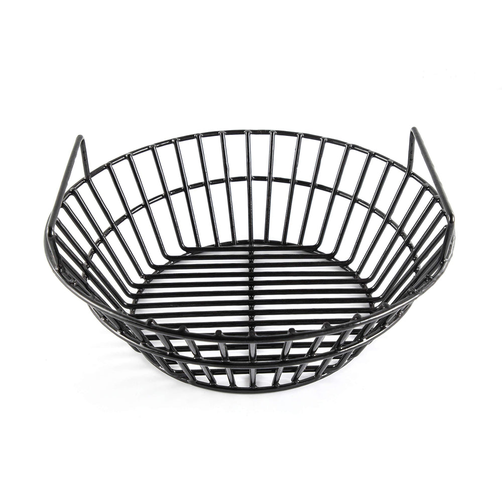 DELSbbq ash basket being lifted out for quick ash removal and charcoal preservation