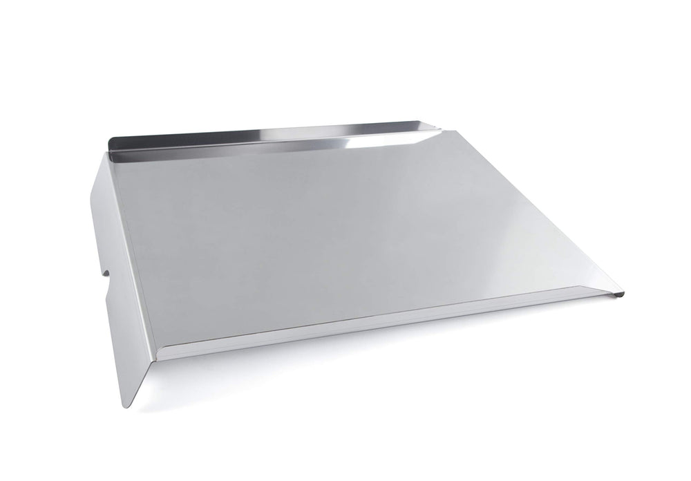DELSbbq BAC012 front view showing full tray and fit, durable stainless benefit