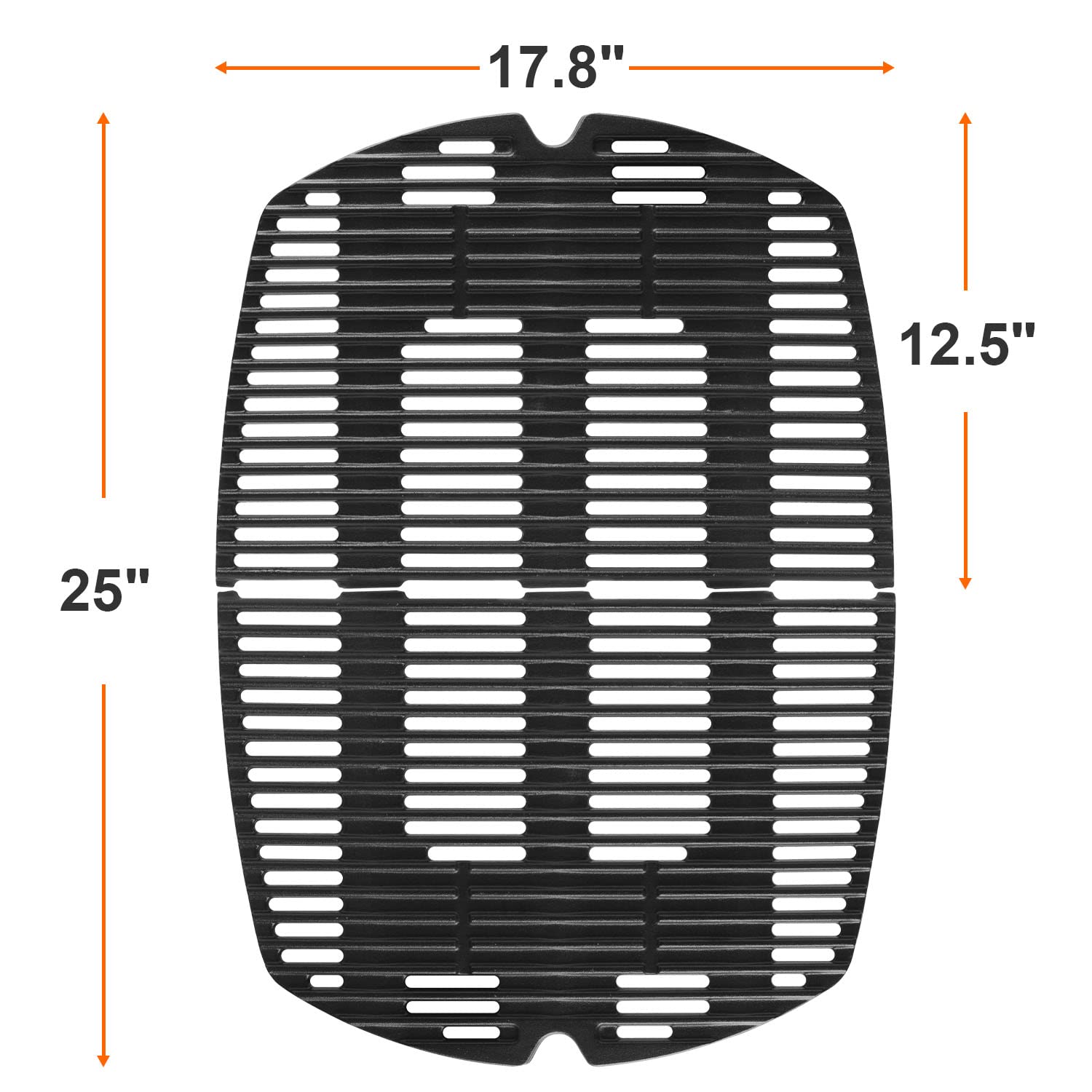 DELSbbq cast-iron grate close-up highlighting durable heat retention