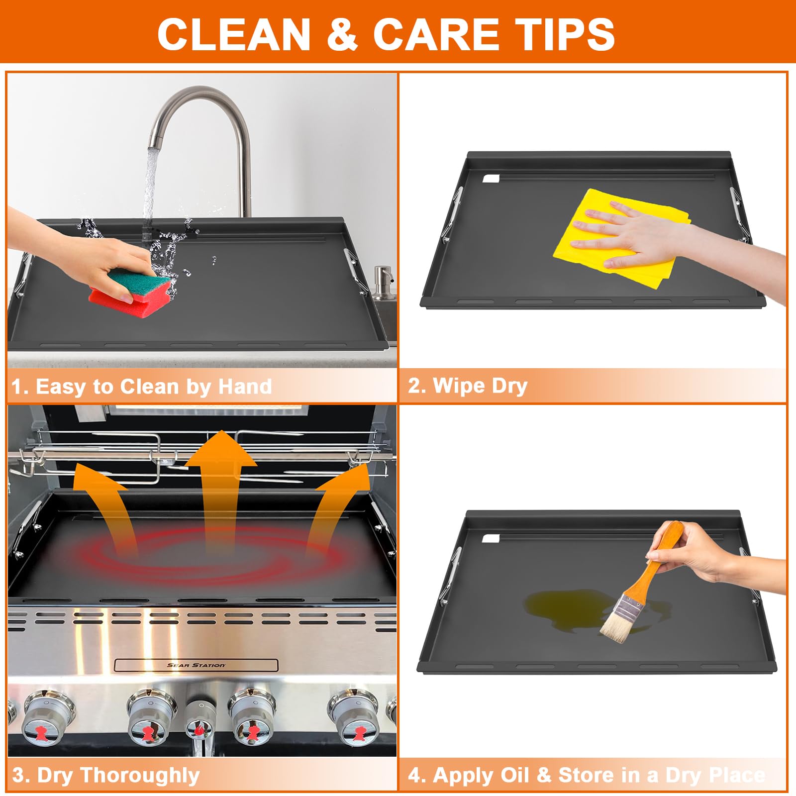 DELSbbq cooking pancakes and eggs shows versatile breakfast benefit