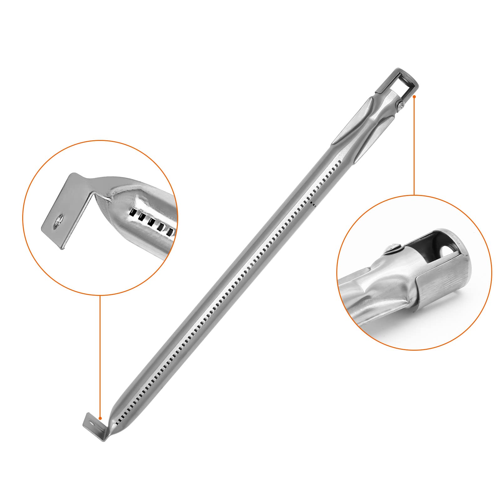 DELSbbq four-burner set laid out to show full replacement convenience