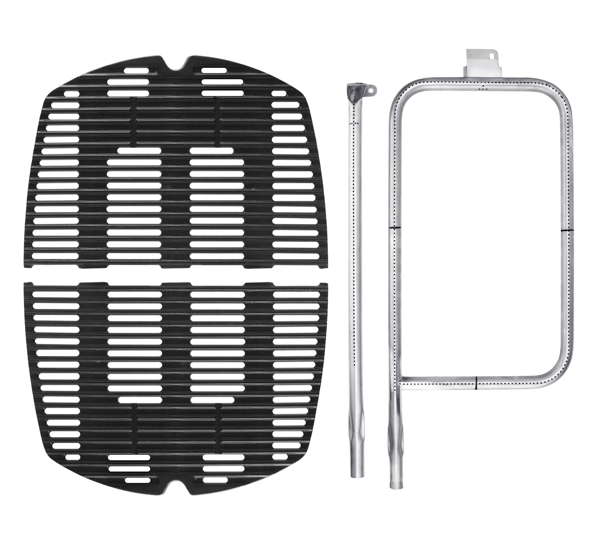 DELSbbq front view of grates and burner showing full kit benefit