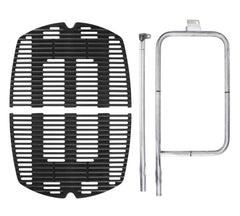 DELSbbq front view of grates and burner showing full kit benefit