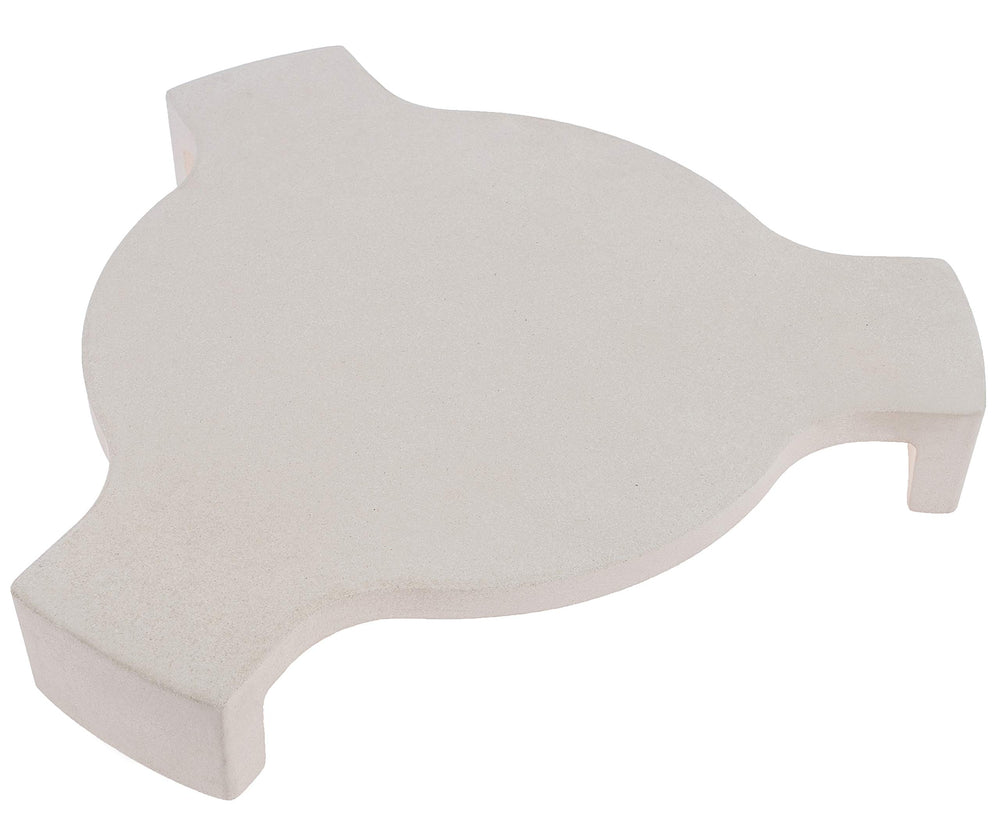 DELSbbq front view of ceramic heat deflector showing fit and durable finish benefits