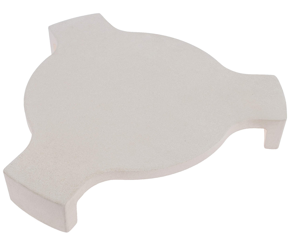 DELSbbq front view of ceramic heat deflector showing fit and durable finish benefits