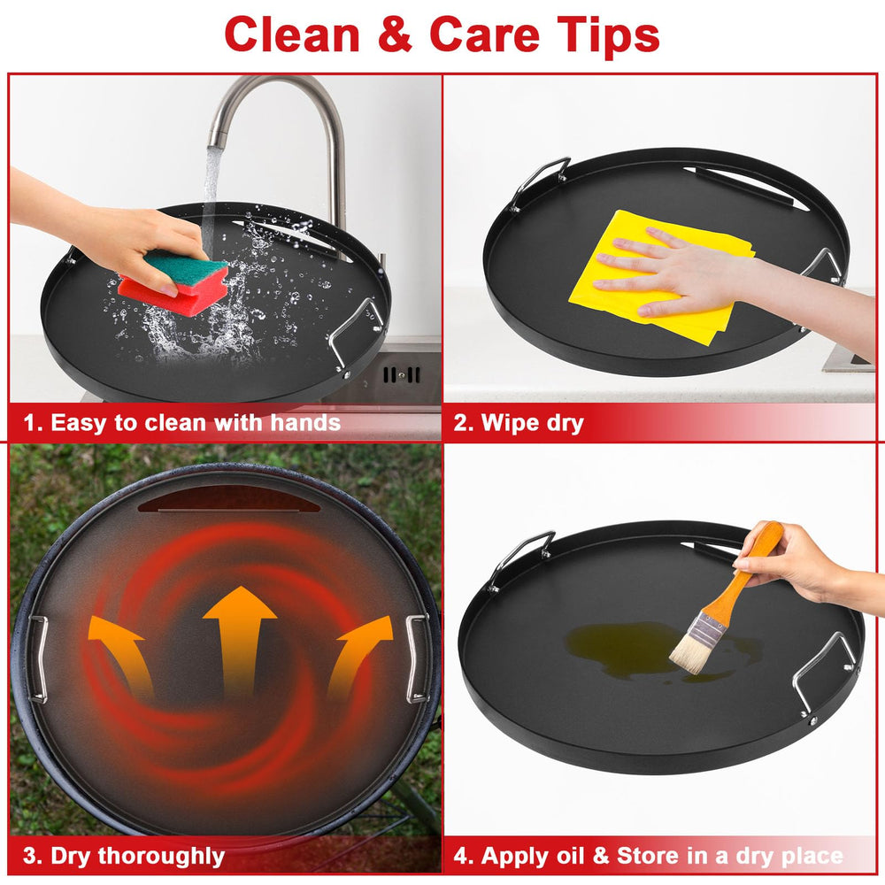 DELSbbq griddle being wiped clean showing simple maintenance and quick cleanup