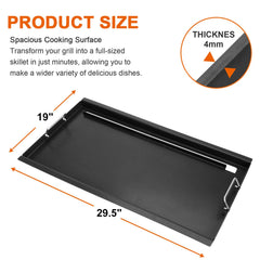 DELSbbq griddle surface close-up highlighting nonstick texture and easy cleanup
