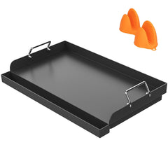 DELSbbq front view of 17x13 griddle showing full nonstick surface for versatile cooking