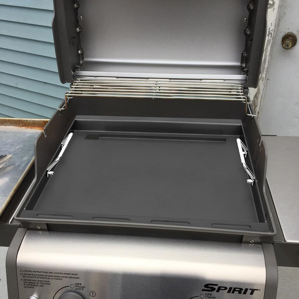 DELSbbq griddle packaging and included items showing ready-to-use convenience