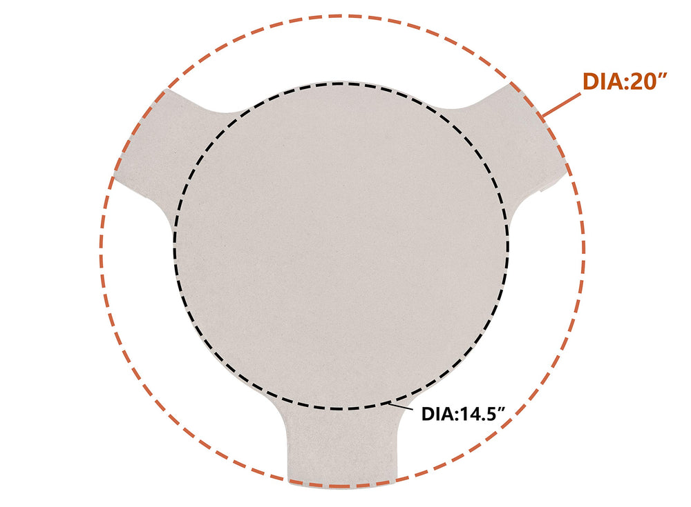 DELSbbq close-up of ceramic deflector edge showing texture and durability for heat control