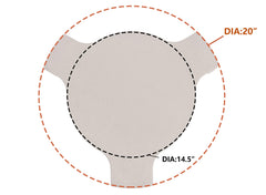 DELSbbq close-up of ceramic deflector edge showing texture and durability for heat control