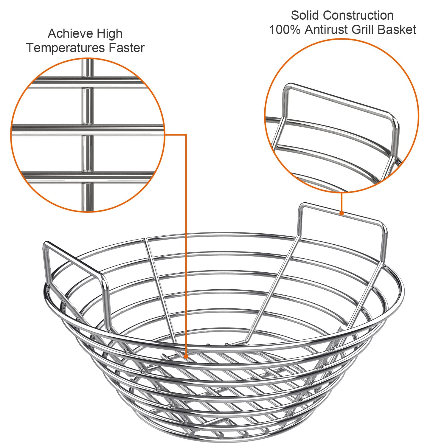 DELSbbq ash basket installed in Medium Big Green Egg improving ventilation