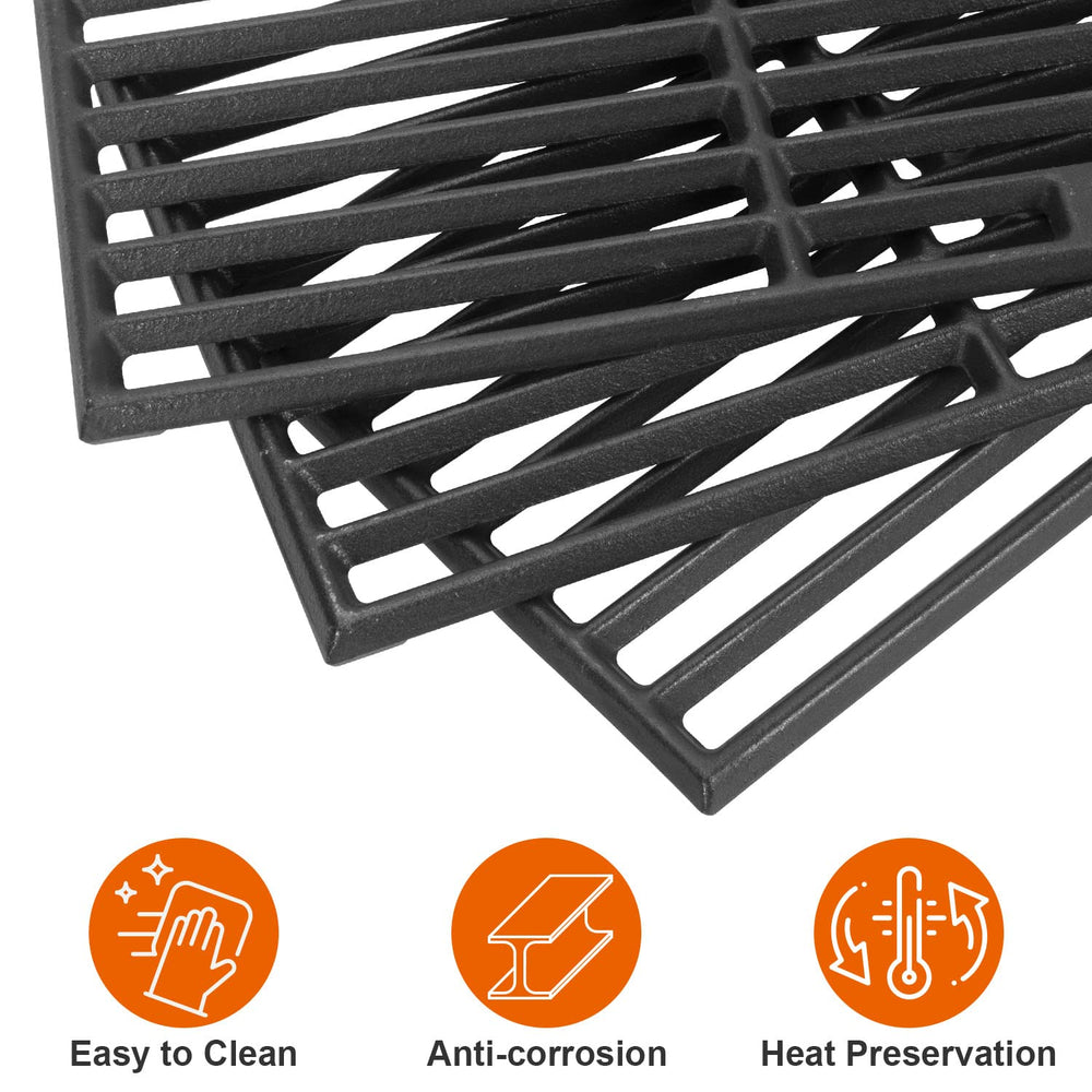 DELSbbq grates installed in Char-Broil grill demonstrating reliable heat contact