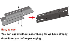 DELSbbq heat plate installed above burner protecting tube and reducing flare-ups