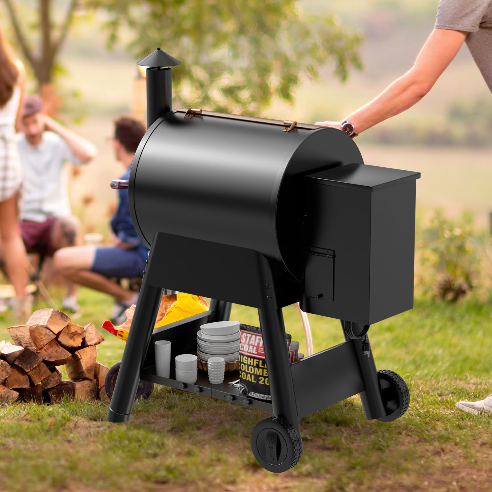 DELSbbq lifestyle backyard grill setup demonstrating prep convenience