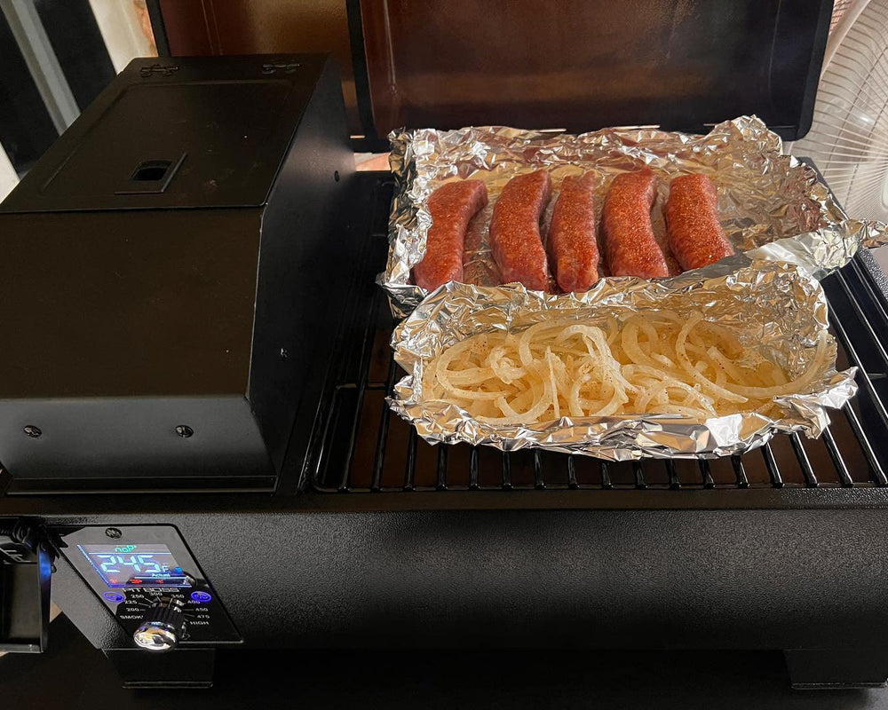 DELSbbq lifestyle grill setup outdoors enabling dependable smoking and searing