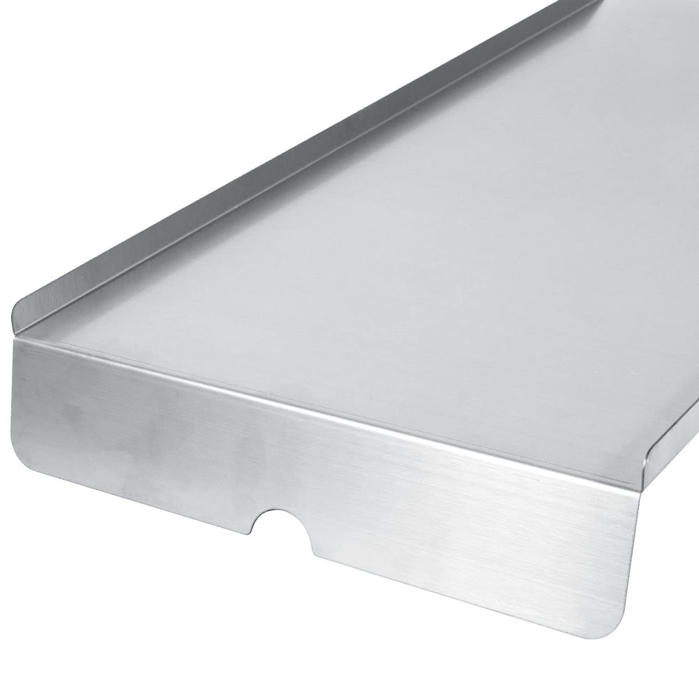 DELSbbq side profile showing tray lip for secure placement and stable performance