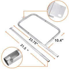 DELSbbq stainless burner tube detail demonstrating corrosion resistance