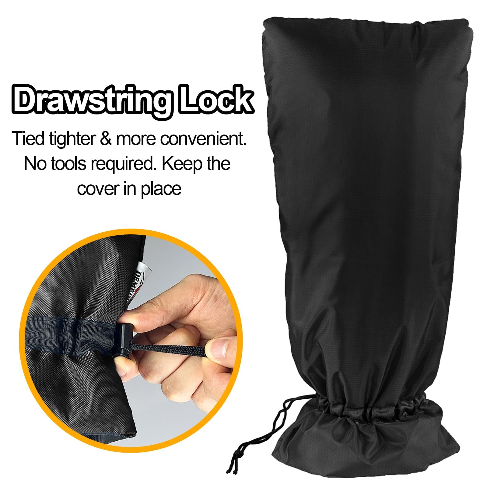 DEMEDO drawstring detail securing cover against wind and pets