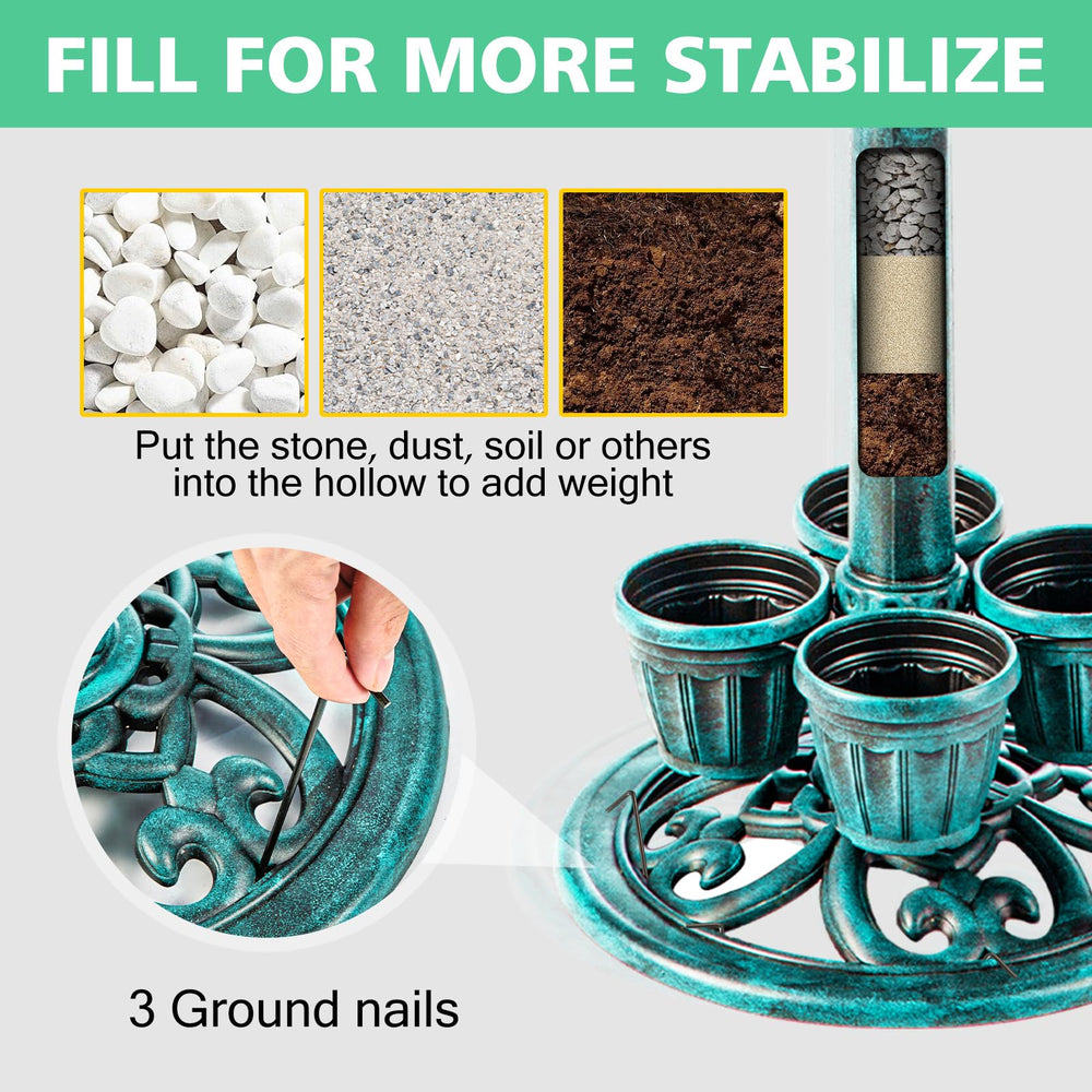 Demeyad removable flower planters with blooms, customizable color and pollinator appeal