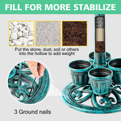 Demeyad removable flower planters with blooms, customizable color and pollinator appeal
