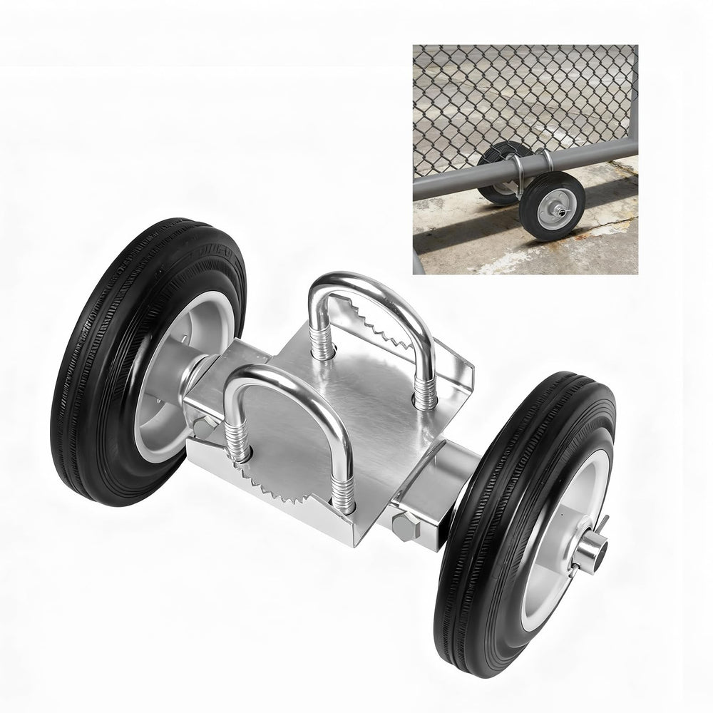 Demimy front view gate wheel carrier showing durable build and balance