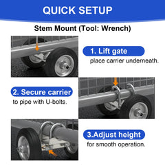 Demimy side profile mounted on gate rail for improved gate alignment