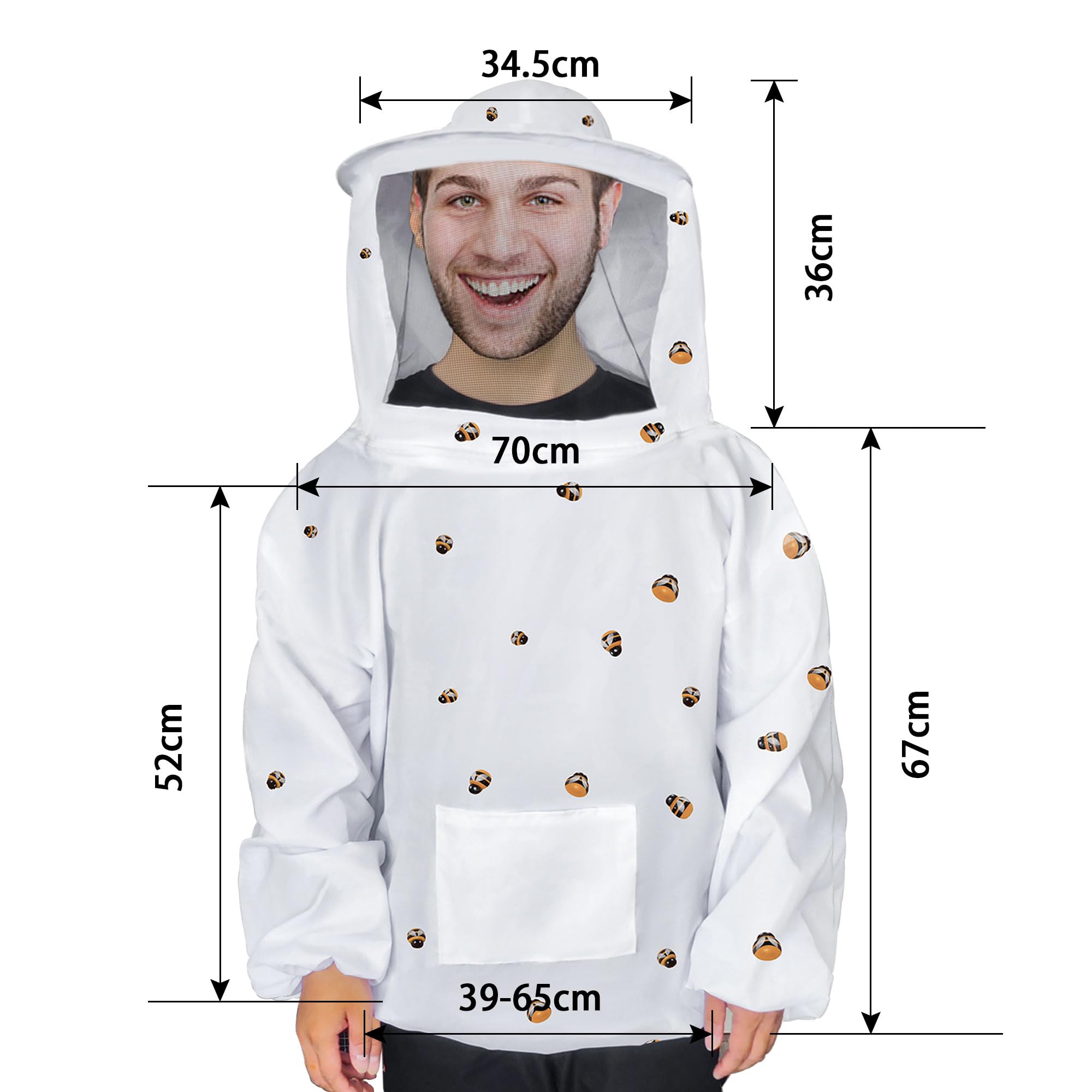 Generic demoabejas large front pocket showcase holding a phone and handy props