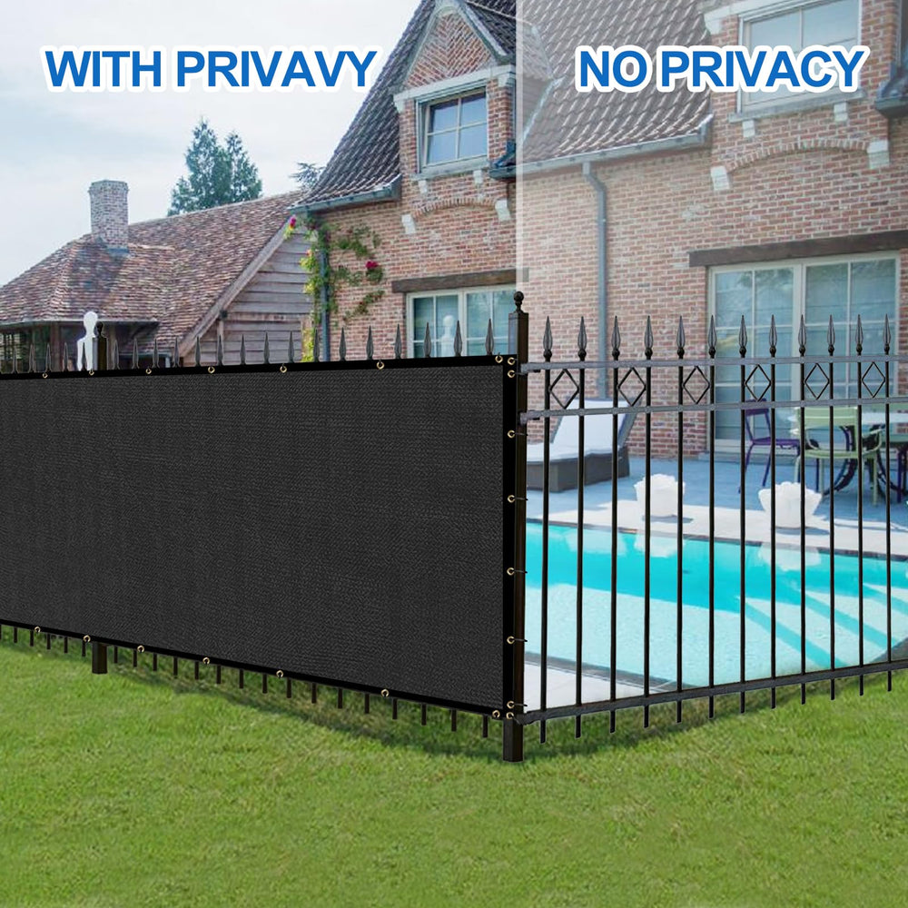 DenForste installed in backyard lifestyle scene providing discreet shade and privacy