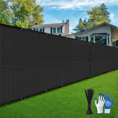 DenForste front view of folded privacy fence screen showing compact packaging and value