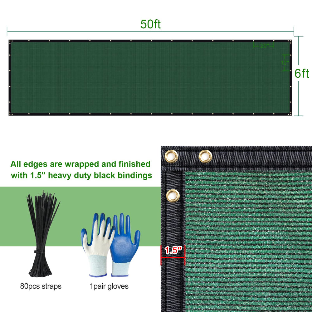DenForste installed on a chain-link fence showing full 6x50ft coverage and privacy benefit