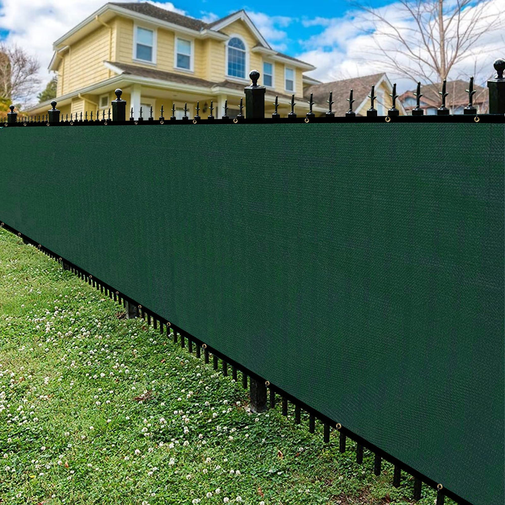 DenForste privacy screen on backyard patio creating discreet outdoor space and wind reduction