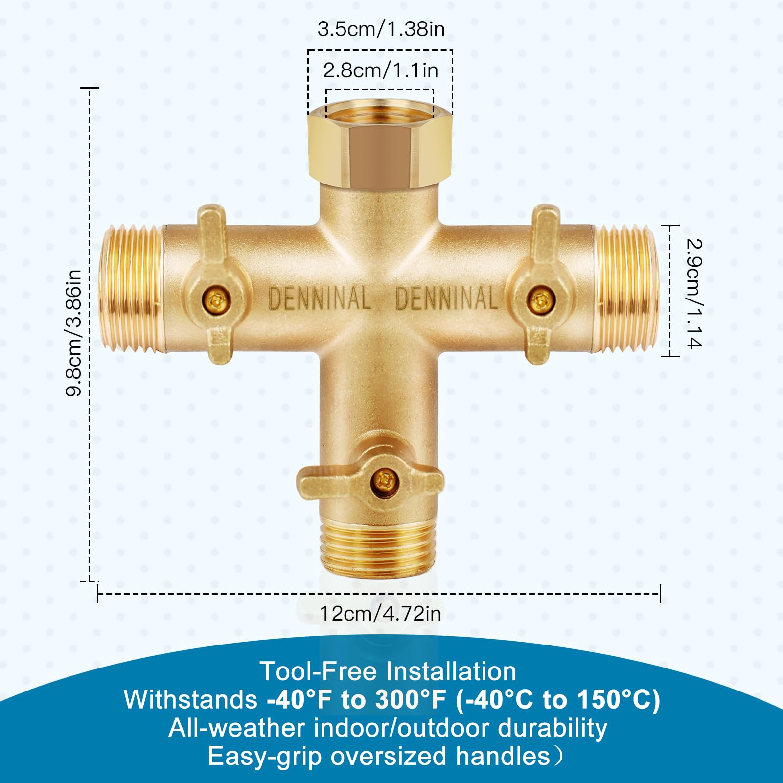 Denninal lifestyle backyard watering setup showing simultaneous hose use and time savings