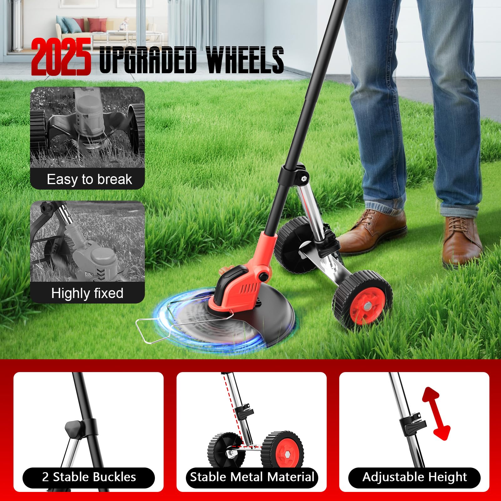 denqir in use wheeled trimming reducing shoulder strain and saving time