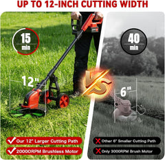 denqir metal blade detail for tougher grass cutting and efficient mowing