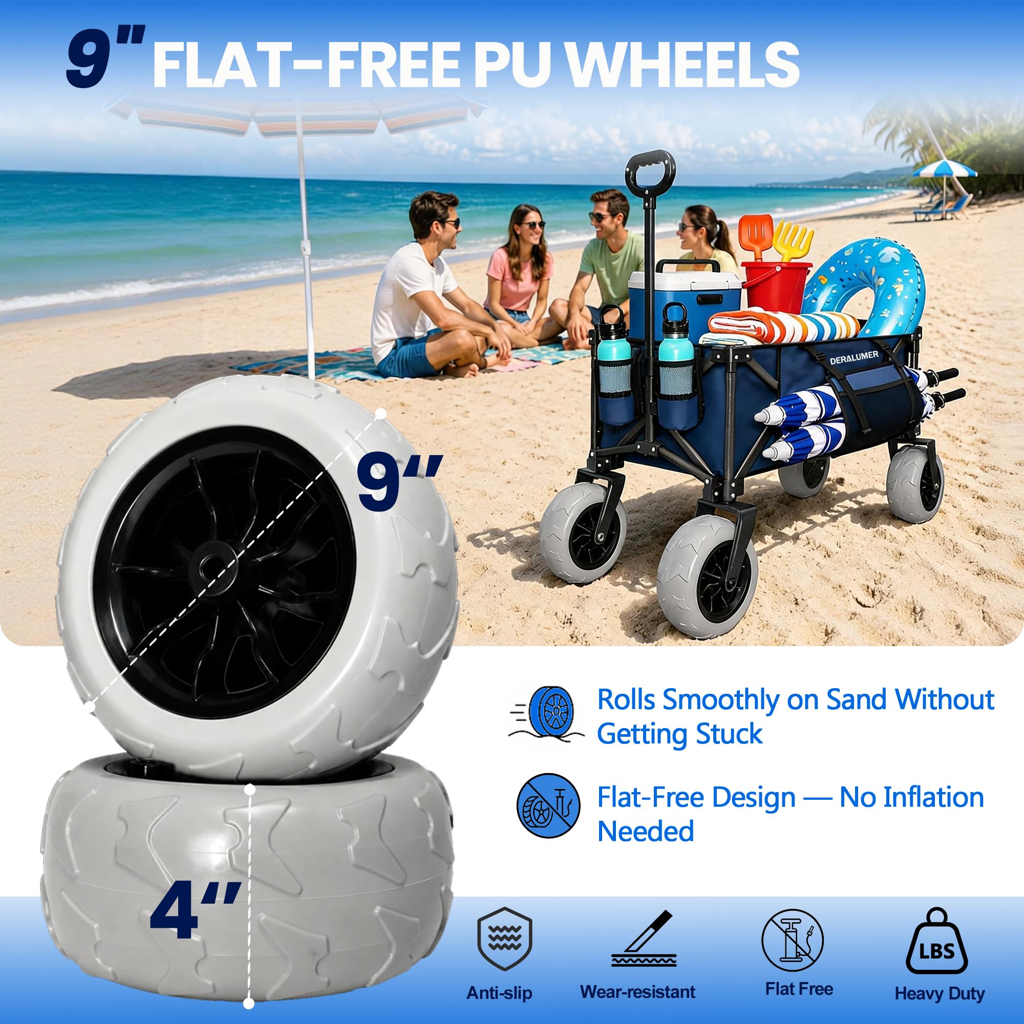 Deralumer X800 folded compact for trunk storage and easy transport