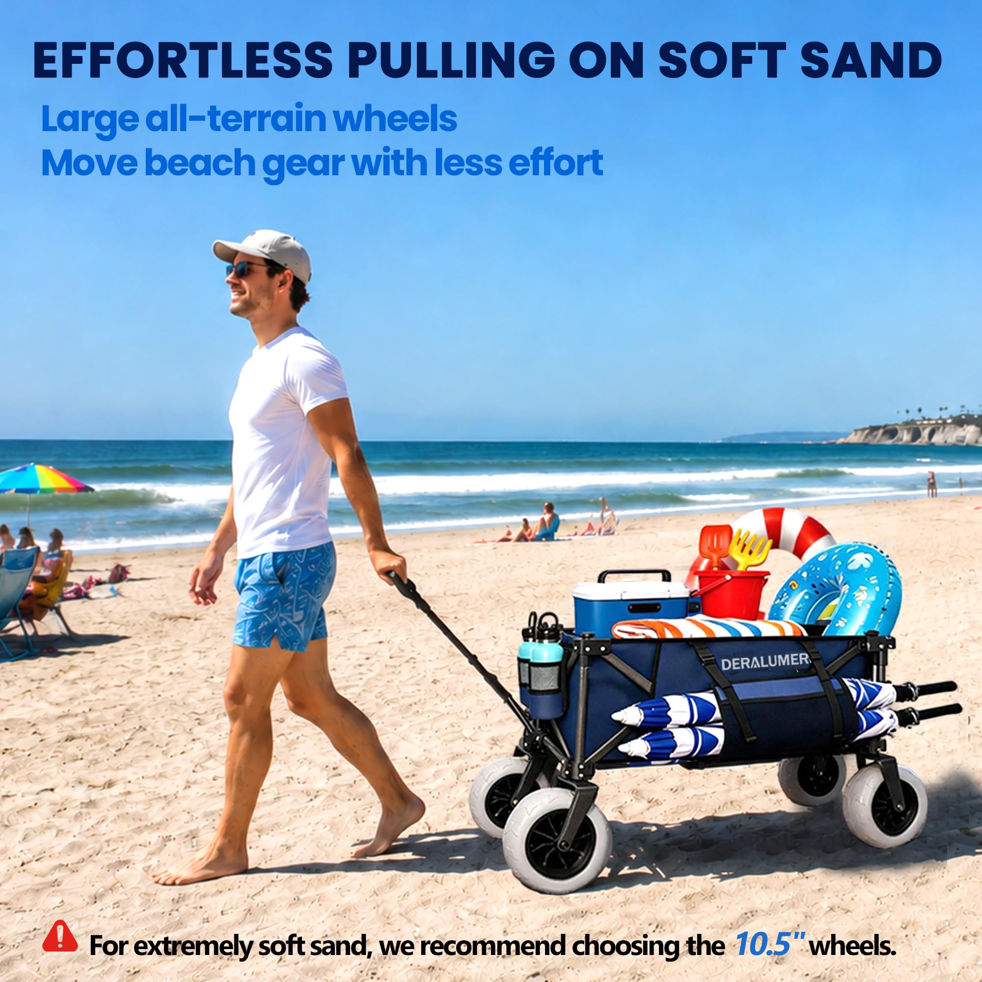Deralumer X800 in family beach scene showing convenience for outings