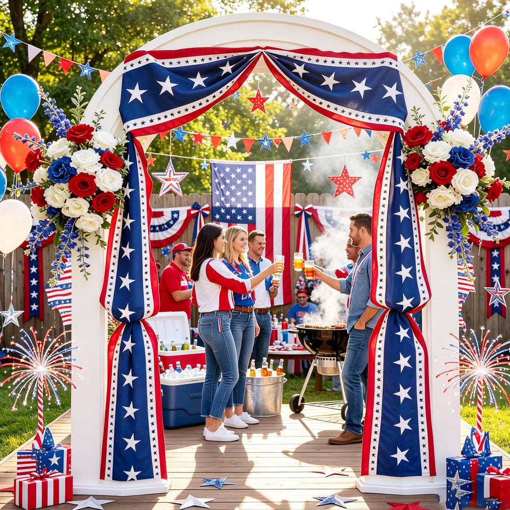 DERJLY packaged banner showing included single-piece bunting convenience