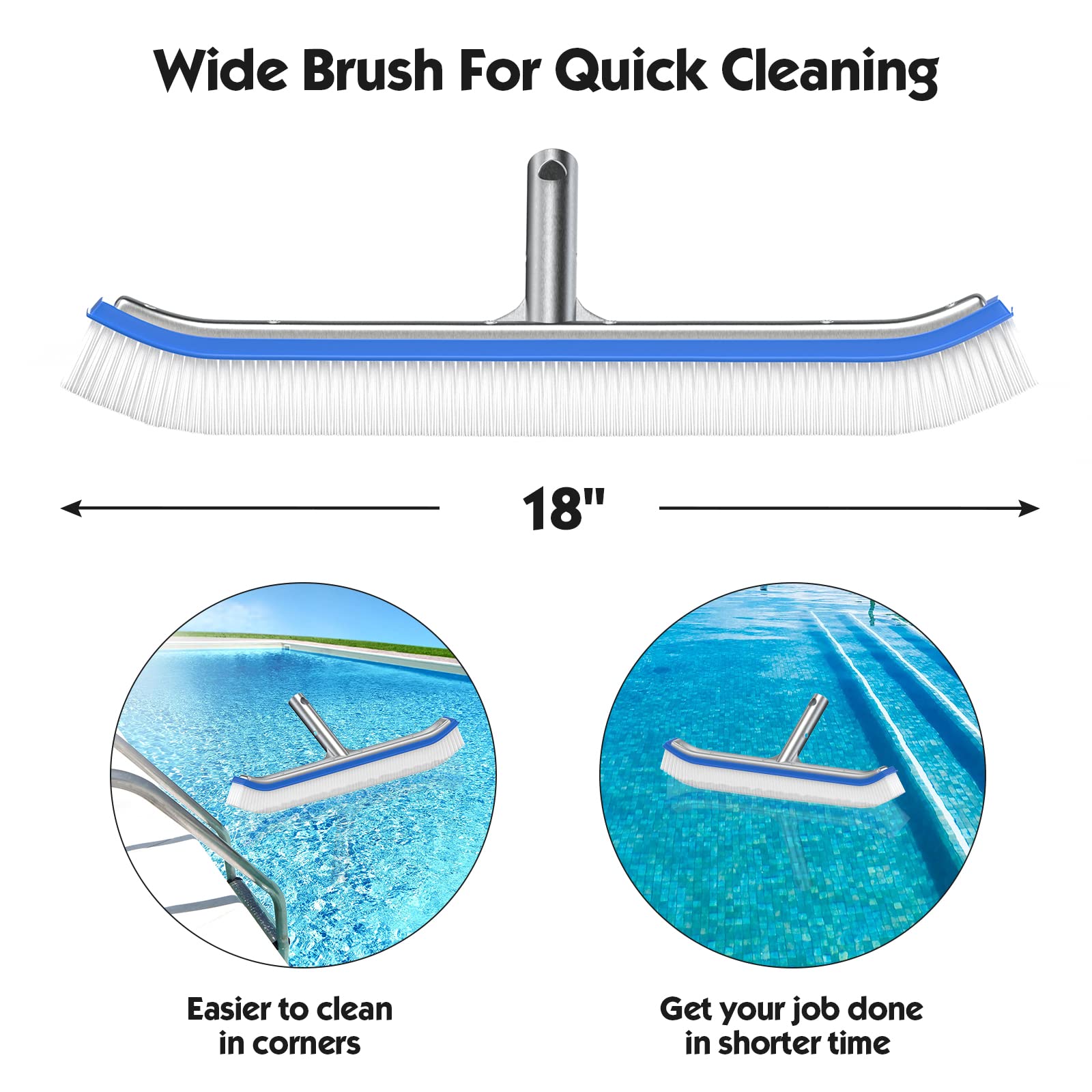 DEROFIT close-up of nylon bristles showing durable, liner-safe cleaning
