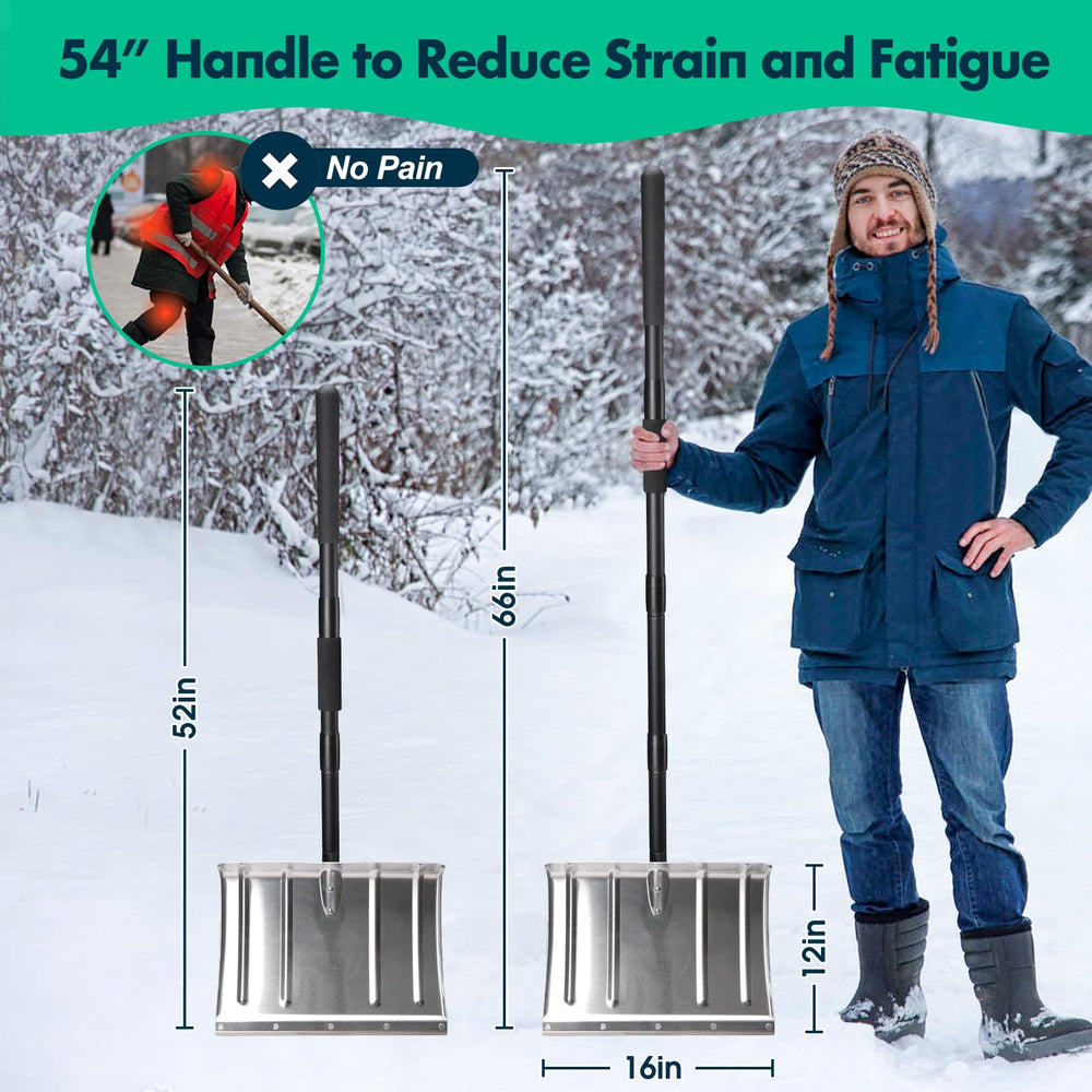 DEROFIT foam-padded 54-inch handle detail offering non-slip comfort and reduced strain