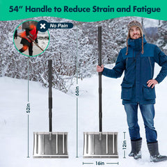 DEROFIT foam-padded 54-inch handle detail offering non-slip comfort and reduced strain
