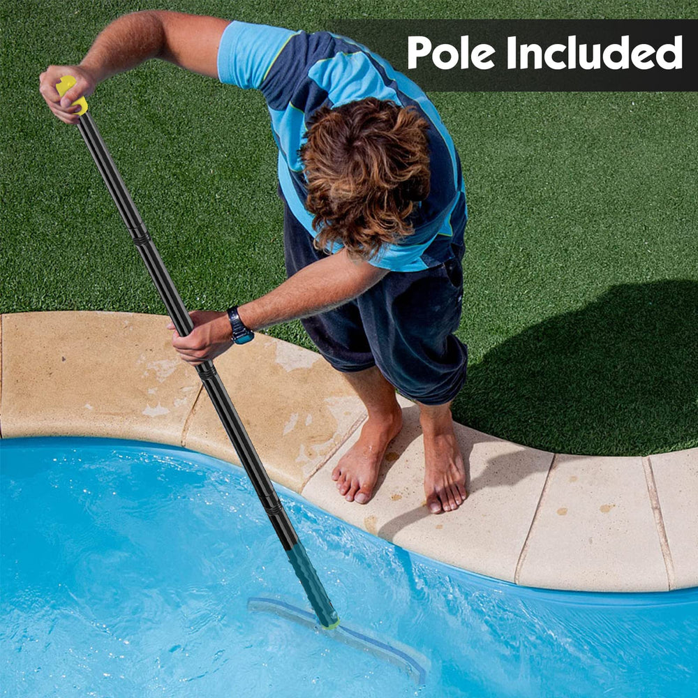 DEROFIT lifestyle shot poolside cleaning showing easy comfortable handling