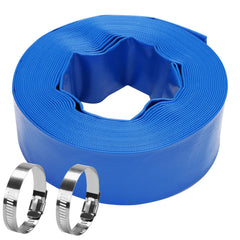 DERPIPE front view of 2" x 50ft hose showing length and durable jacket for reliable draining