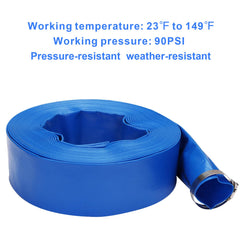 DERPIPE hose connected to pool backwash valve demonstrating fast, leak-resistant water transfer