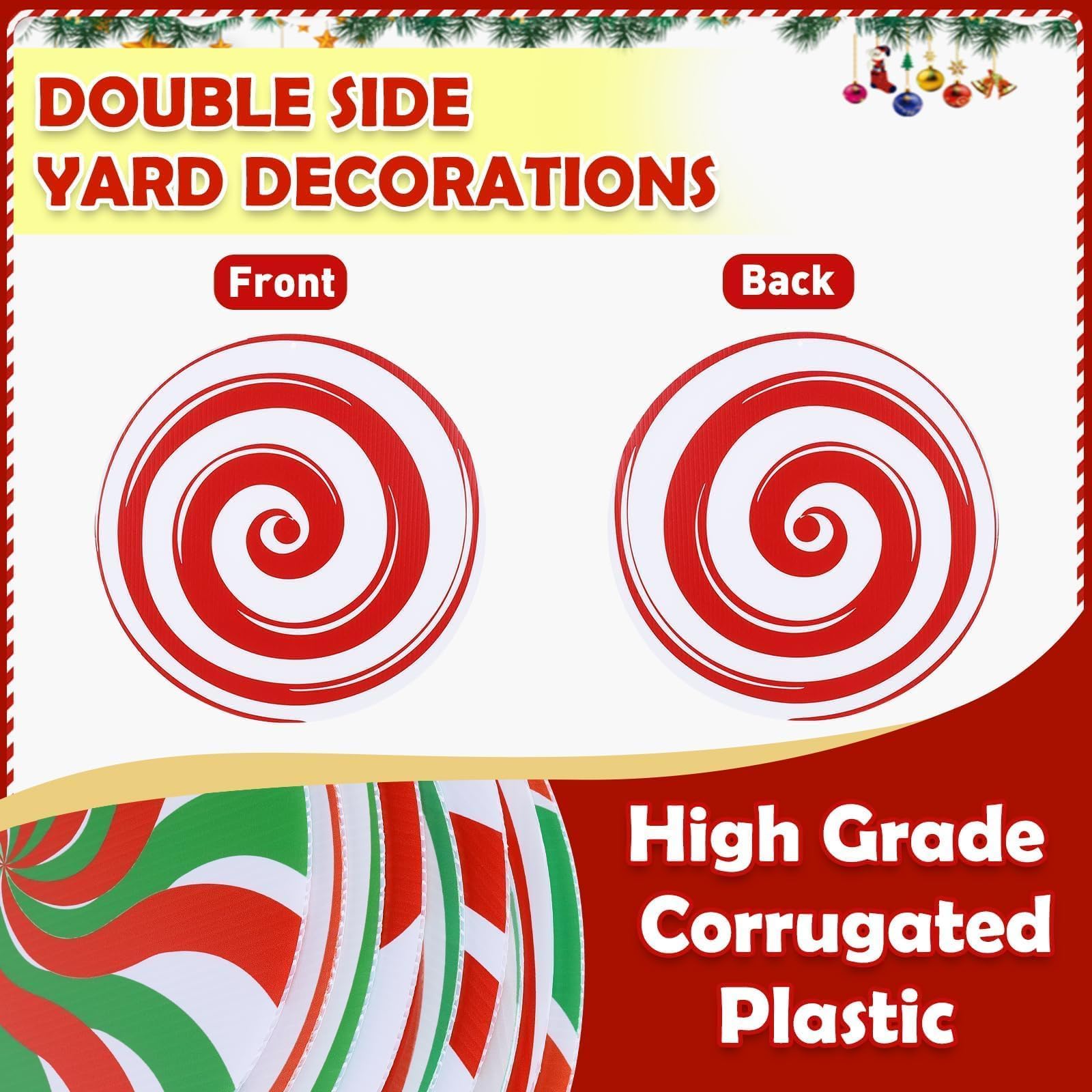 DERTE porch display with multiple ornaments creating welcoming seasonal atmosphere