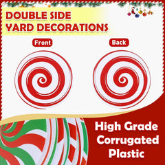 DERTE porch display with multiple ornaments creating welcoming seasonal atmosphere